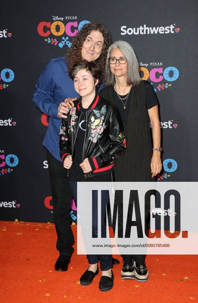 HOLLYWOOD CA NOVEMBER 8 Weird Al Yankovic Suzanne Yankovic at The U S Premiere of Disney Pixar s Coco at the El Capitan Theatre in Hollywood California on November 8 2017