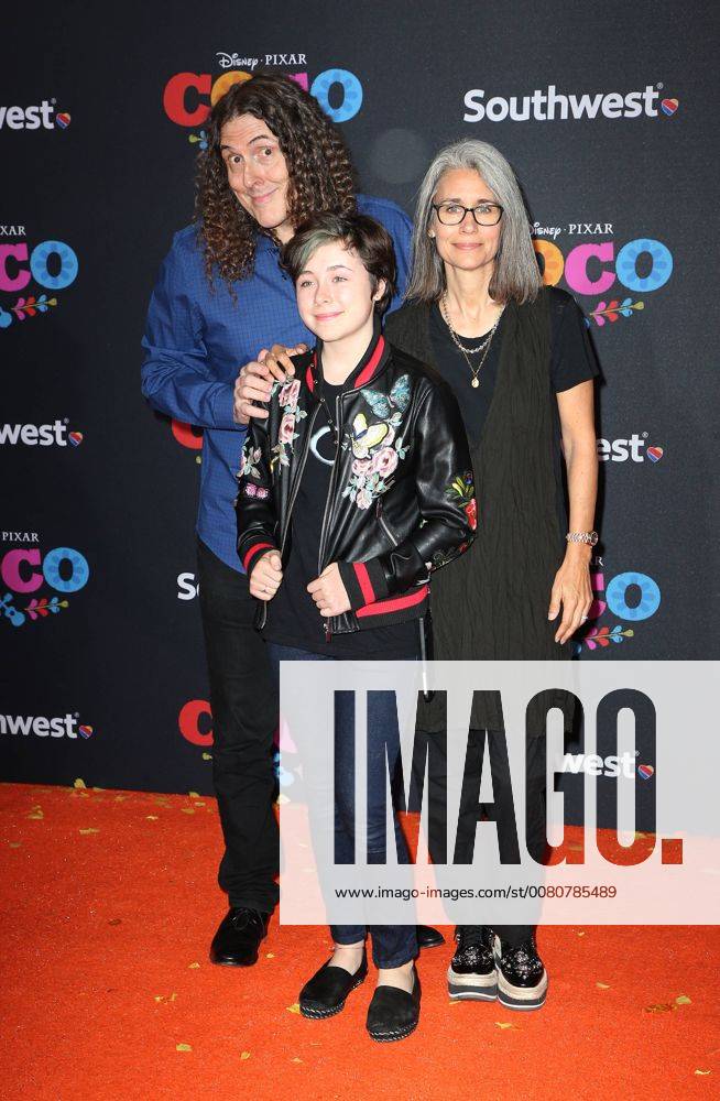 HOLLYWOOD CA NOVEMBER 8 Weird Al Yankovic Suzanne Yankovic at The U S Premiere of Disney Pixar s Coco at the El Capitan Theatre in Hollywood California on November 8 2017