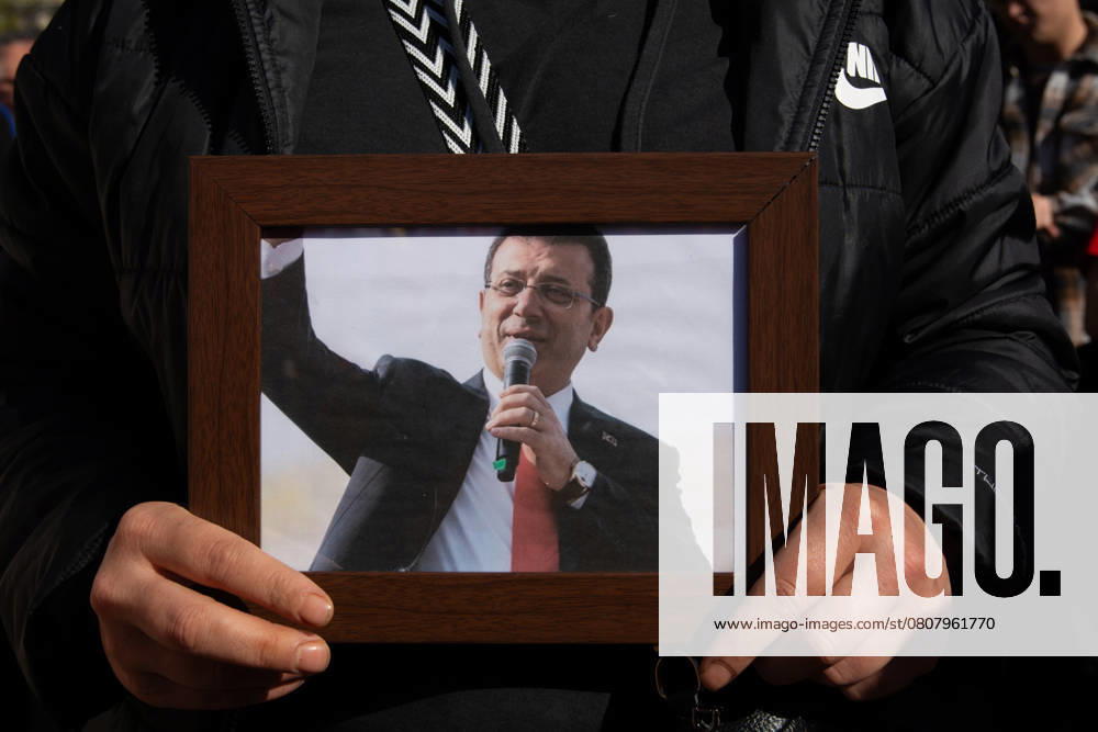 Protest Against Arrest Of Istanbul Mayor Ekrem Imamoglu In Duesseldorf A hundred people take part in a rally against the arrest of Istanbul Mayor Ekrem Imamoglu in Duesseldorf, Germany, on March 29, 2025. Duesseldorf Germany