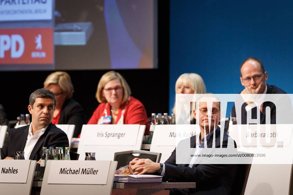 Berlin Germany ger Party country the Berlin SPD Hotel Inter-Continental Raed Saleh Michael Mueller