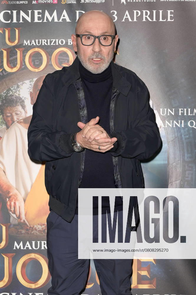 Maurizio Battista at the premiere of the movie Tu quoque in Space Cinema Moderno Rome, 31 03 2025 Foto:xA.xM.xTinghinox xFuturexImagex quoque_5307