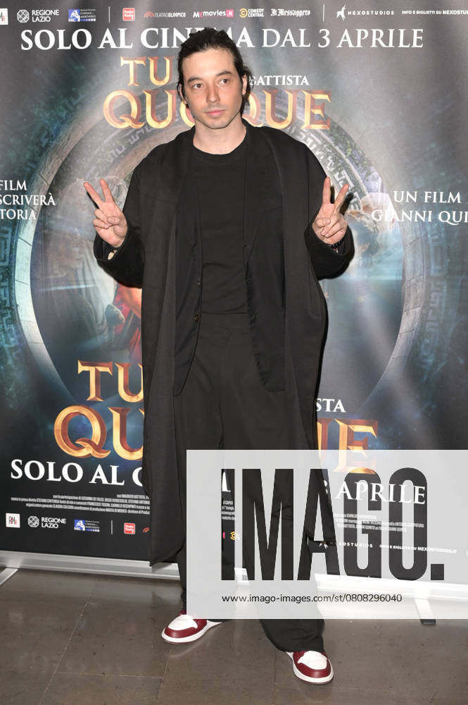 Guglielmo Poggi at the premiere of the movie Tu quoque in Space Cinema Moderno Rome, 31 03 2025 Foto:xA.xM.xTinghinox xFuturexImagex quoque_5353