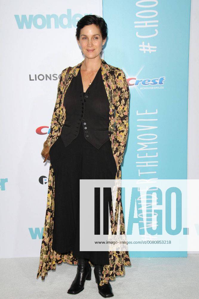 Carrie-Anne Moss at the Premiere of Lionsgate s Wonder held at the Regency Village Theatre in Westwood, CA
