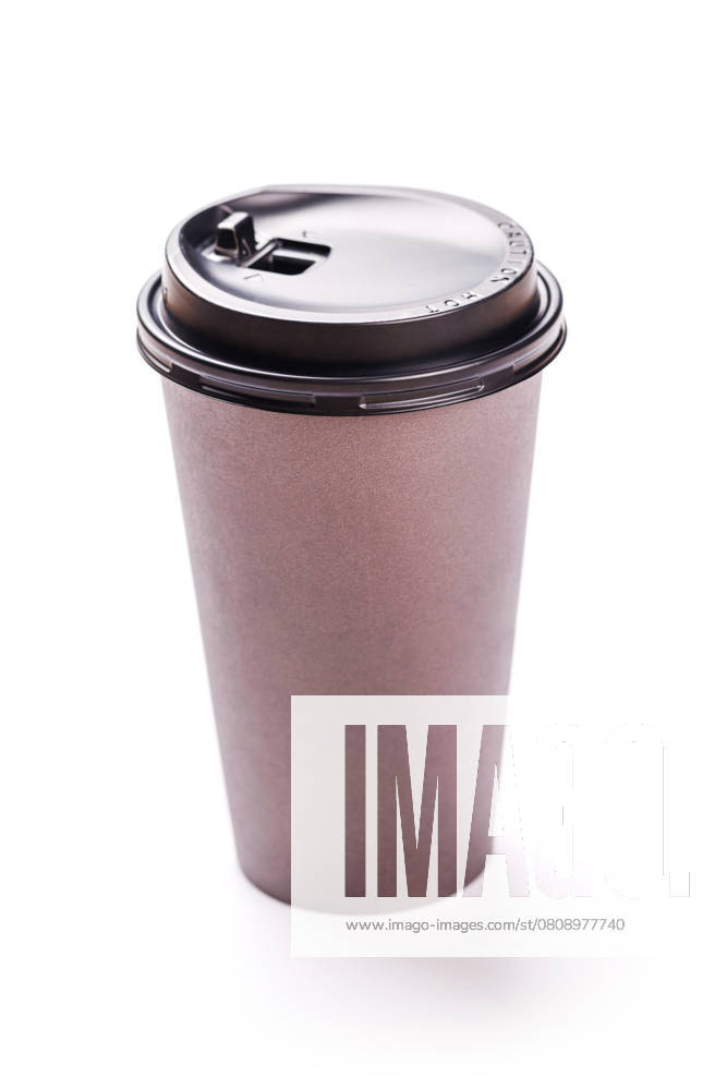Ein schlichter und stilvoller Kaffeebecher aus Papier, perfekt für Getränke zum Mitnehmen A simple and stylish paper coffee cup, perfect for takeaway beverages. Ideal for hot drinks like coffee, tea, or hot chocolate, featuring a minimalist and modern design