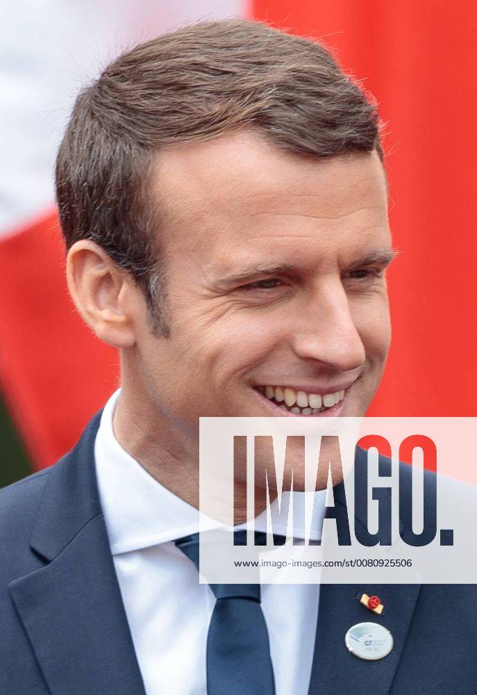 French President Emmanuel Macron G 7 Summit 2017 in Taormina Italy French President Emmanuel Macron Taormina Sicily Italy No model release