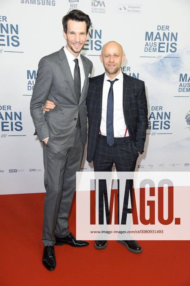 Sabin Tambrea Juergen Vogel at the public premiere from the Man out the Ice in Zoo Palace in Berlin at 21 11 2017
