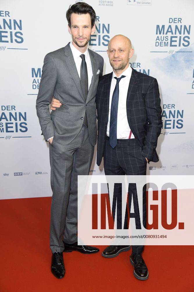 Sabin Tambrea Juergen Vogel at the public premiere from the Man out the Ice in Zoo Palace in Berlin at 21 11 2017
