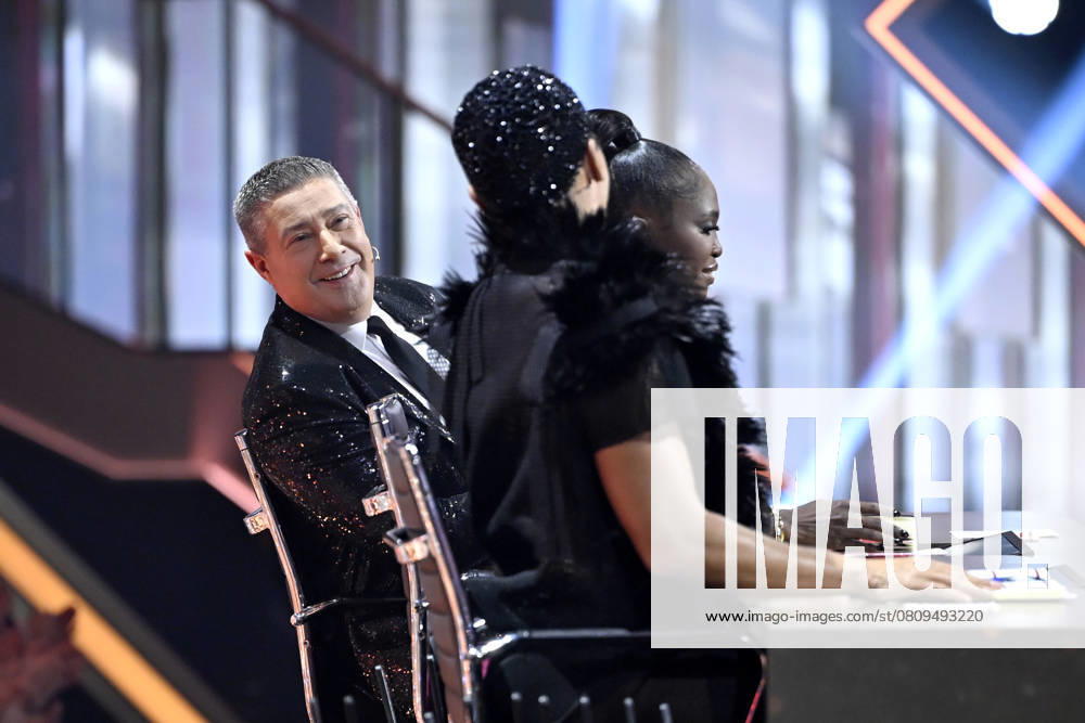 Juror Jorge Gonzalez, juror Motsi Mabuse and juror Joachim Llambi at the 18th season of the RTL dance show Lets Dance at the Coloneum Cologne, 04 04 2025 NRW Germany