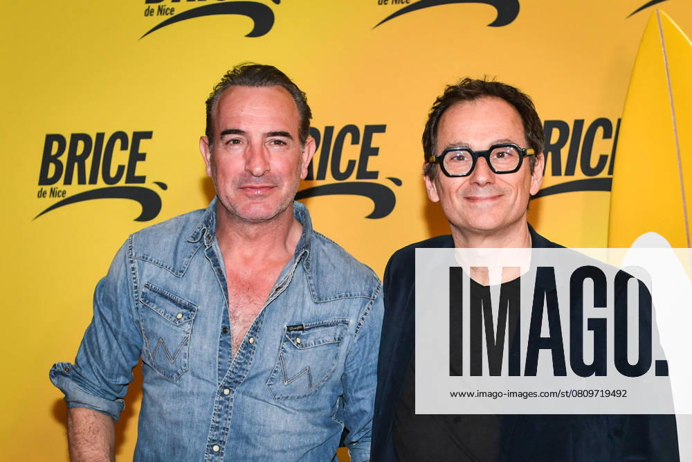 Preview of the film Brice de Nice in Paris FA French actor Jean Dujardin poses for a photo-call with French film director James Huth for the film Brice de Nice at the Grand Rex Cinema in Paris, on April 6, 2025. Photo by Firas Abdullah ABACAPRESS.COM Paris Ile-de-France France