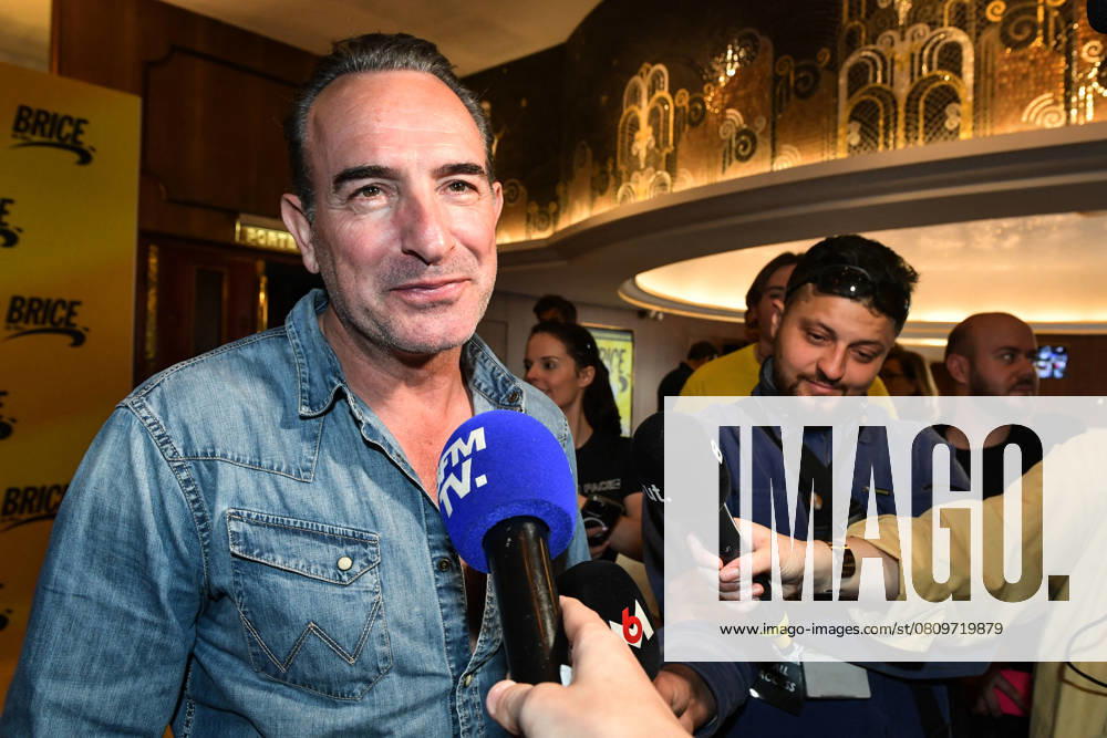 Preview of the film Brice de Nice in Paris FA French actor Jean Dujardin speaks to the press after a photo-call for the film Brice de Nice at the Grand Rex Cinema in Paris, on April 6, 2025. Photo by Firas Abdullah ABACAPRESS.COM Paris Ile-de-France France