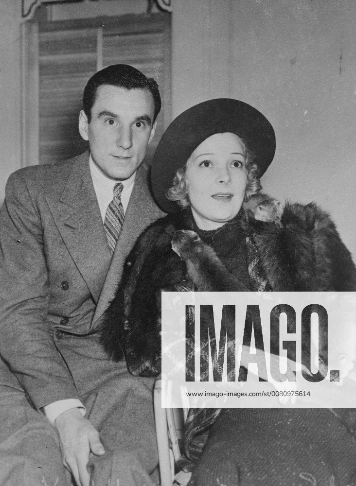 Fred Perry sails for Australia . Wife remains in Hollywood . Fred Perry photographed with his wife , Helen Vinson , aboard the liner Lurline as he left for Australia . 26 October 1935, Hollywood California United States