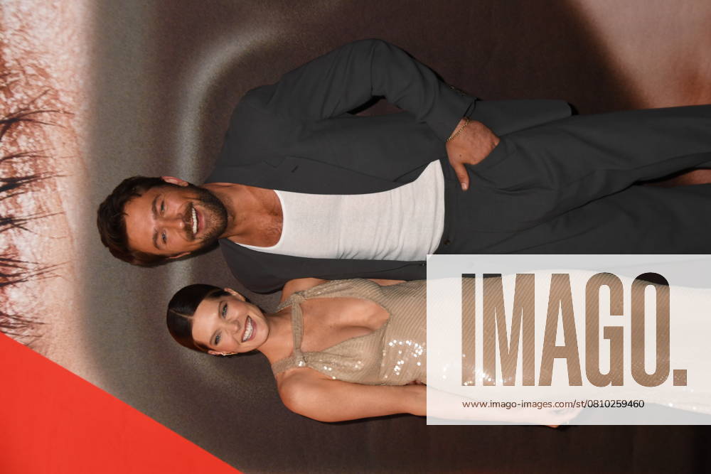 HOLLYWOOD, CALIFORNIA - APRIL 08: Meghann Fahy & Brandon Sklenar attends Universal Pictures presents the premiere of Drop at TCL Chinese Theatre on April 08, 2025 in Hollywood, California.