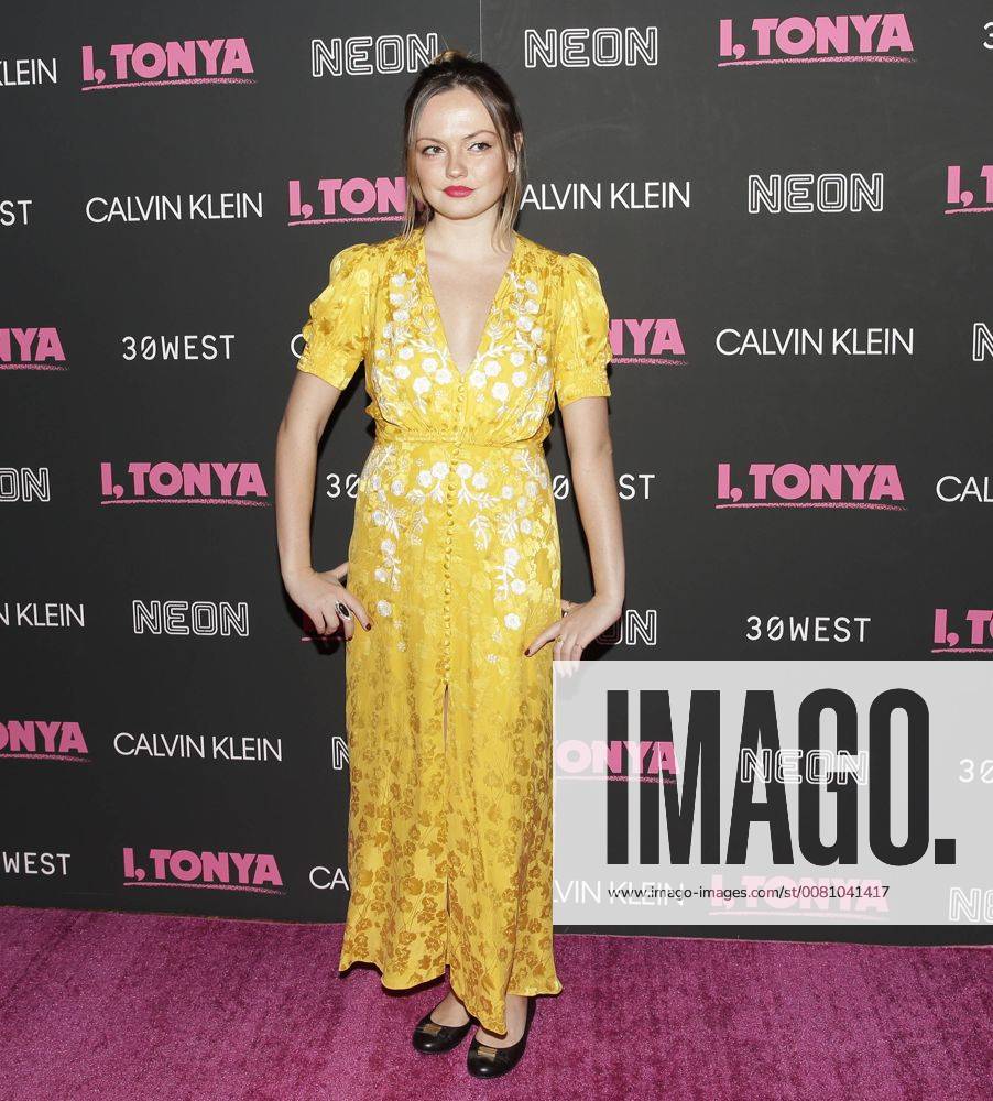 Emily Meade arrives on the red carpet at the I, Tonya New York Premiere at Village East Cinema on November 28, 2017 in New York City. NYP20171128123 JOHNxANGELILLO