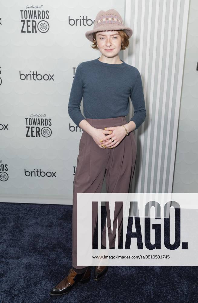 Lachlan Watson attends US premiere of the BritBox Agatha Christie s Towards Zero at Metrograph in New York on April 9, 2025 New York USA - ZUMAr339 20250409_znp_r339_044