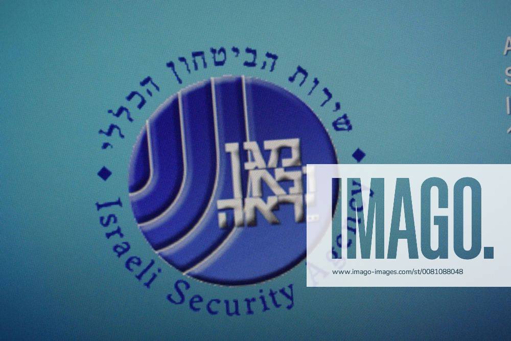 Shin Bet Israeli domestic intelligence service in Tel Aviv International secret services logo graphic
