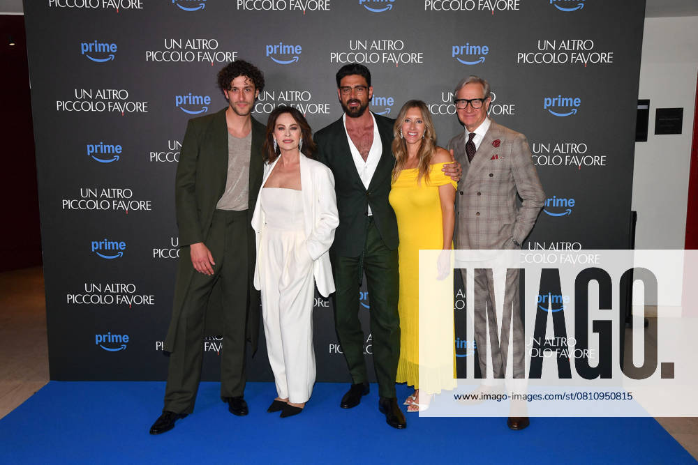 Rome, Cinema Barberini Premiere of the film Another Small Favor Rome, Cinema Barberini Premiere of the film Another Simple Favor , In the photo: Lorenzo De Moor Elena Sofia Ricci Michele Morrone Laura Fischer Paul Feig Rome Italy