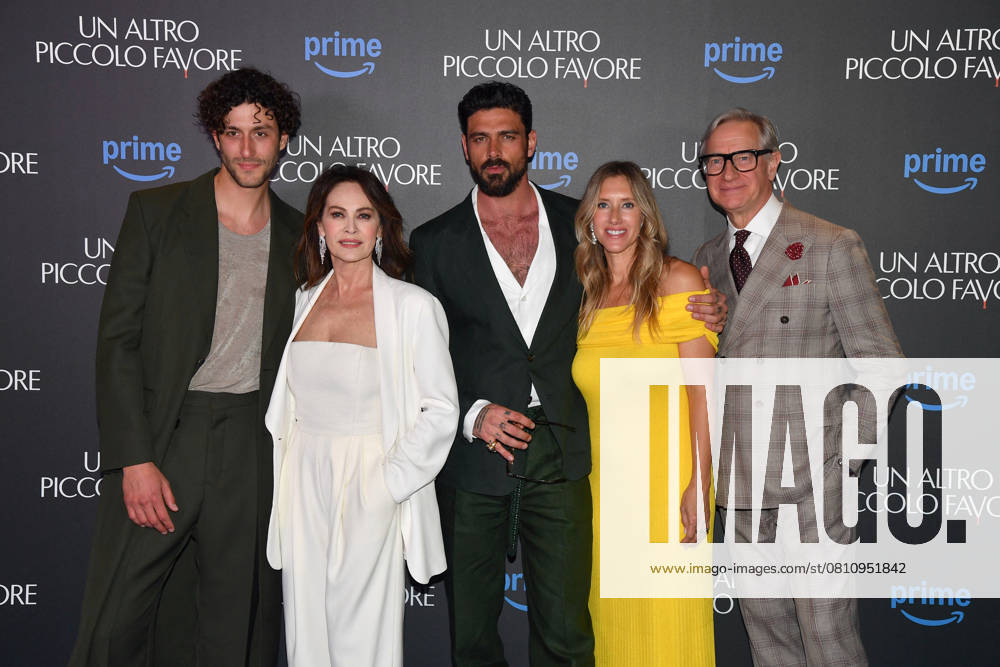 Rome, Cinema Barberini Premiere of the film Another Small Favor Rome, Cinema Barberini Premiere of the film Another Simple Favor , In the photo: Lorenzo De Moor Elena Sofia Ricci Michele Morrone Laura Fischer Paul Feig Rome Italy