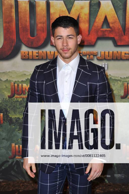 Nick Jonas attends Jumanji movie premiere at Le Grand Rex in Paris, France, on December 05, 2017. Photo by Favier E-PRESSPHOTO.COM Paris France 564599