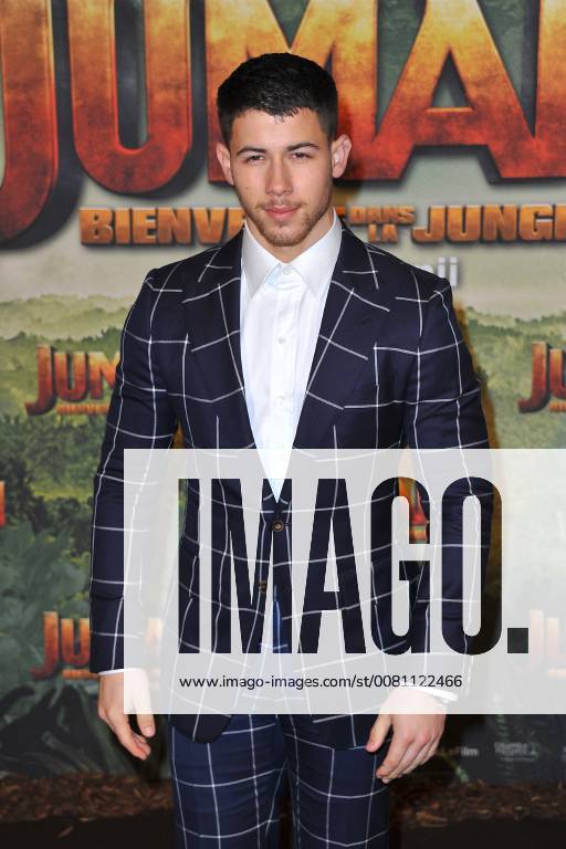 Nick Jonas attends Jumanji movie premiere at Le Grand Rex in Paris, France, on December 05, 2017. Photo by Favier E-PRESSPHOTO.COM Paris France 564599