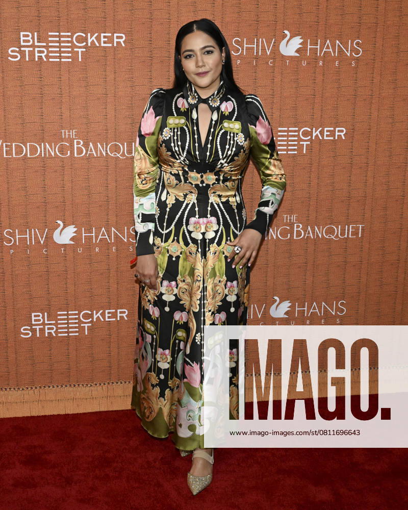 Shivani Rawat attends The Wedding Banquet Los Angeles Premiere. Los Angeles USA - ZUMAb173 20250414_aap_b173_032
