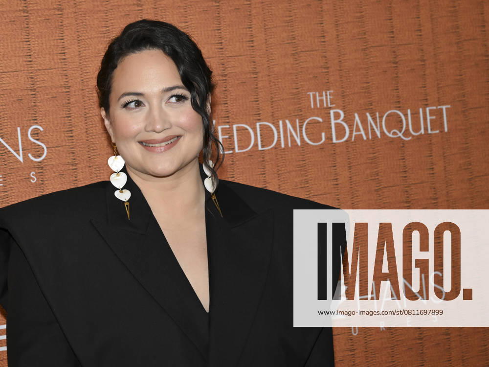 Lily Gladstone attends The Wedding Banquet Los Angeles Premiere. Los Angeles USA - ZUMAb173 20250414_aap_b173_057