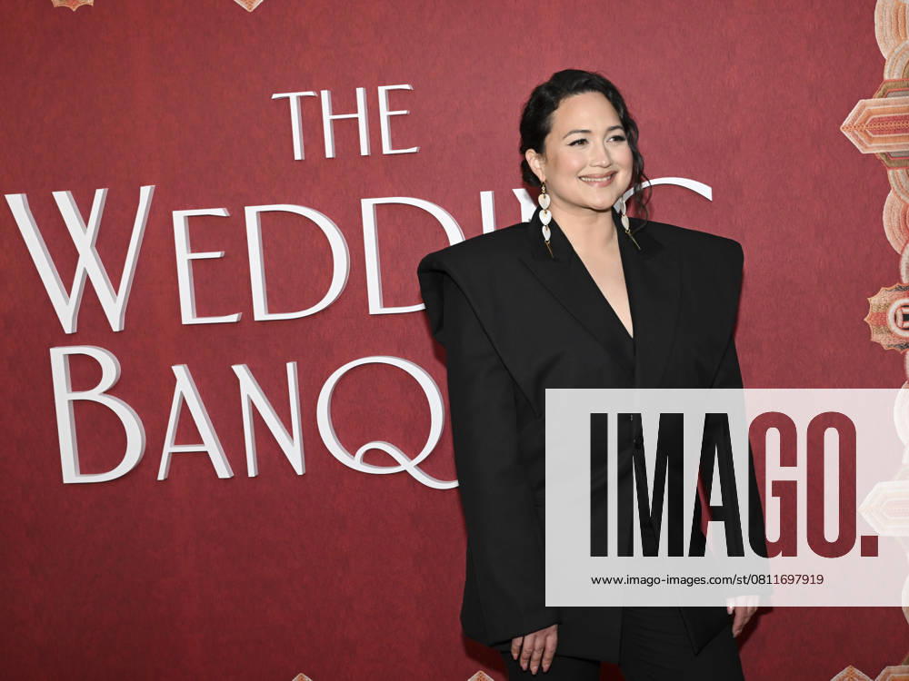 Lily Gladstone attends The Wedding Banquet Los Angeles Premiere. Los Angeles USA - ZUMAb173 20250414_aap_b173_060
