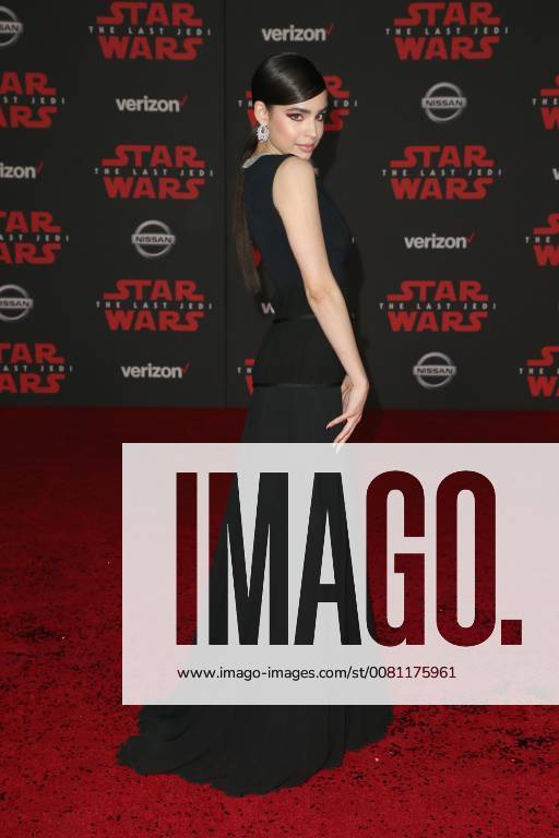 LOS ANGELES, CA - DECEMBER 9: Sofia Carson at the World Premiere of LucasfilmÕs Star Wars: The Last Jedi at The Shrine Auditorium in Los Angeles, California on December 9, 2017.