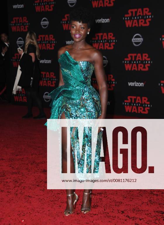 Los Angeles, CA, U.S. - 09 December 2017 - Los Angeles, California - Lupita Nyong o. Premiere Of Disney Pictures And Lucasfilm s Star Wars: The Last Jedi held at The Shrine Auditorium in Los Angeles Photo Credit: AdMedia Los Angeles U.S. - ZUMAa123 20171209_zaa_a123_021