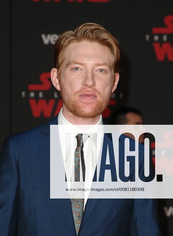 LOS ANGELES, CA - DECEMBER 9:Domhnall Gleeson, at Premiere Of Disney Pictures And Lucasfilm s Star Wars: The Last Jedi at Shrine Auditorium in Los Angeles, California on December 9, 2017.