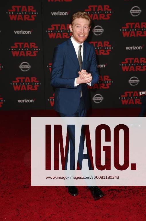 LOS ANGELES, CA - DECEMBER 9:Domhnall Gleeson, at Premiere Of Disney Pictures And Lucasfilm s Star Wars: The Last Jedi at Shrine Auditorium in Los Angeles, California on December 9, 2017.