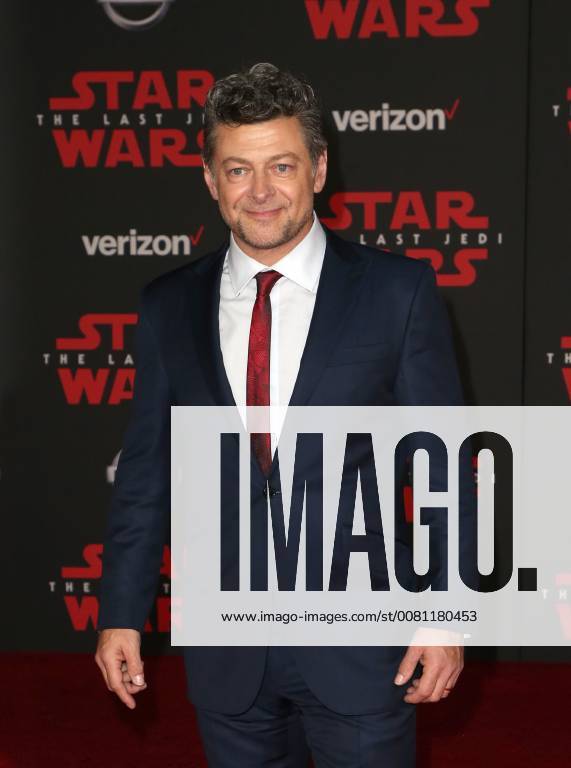 LOS ANGELES, CA - DECEMBER 9: Andy Serkis, at Premiere Of Disney Pictures And Lucasfilm s Star Wars: The Last Jedi at Shrine Auditorium in Los Angeles, California on December 9, 2017.