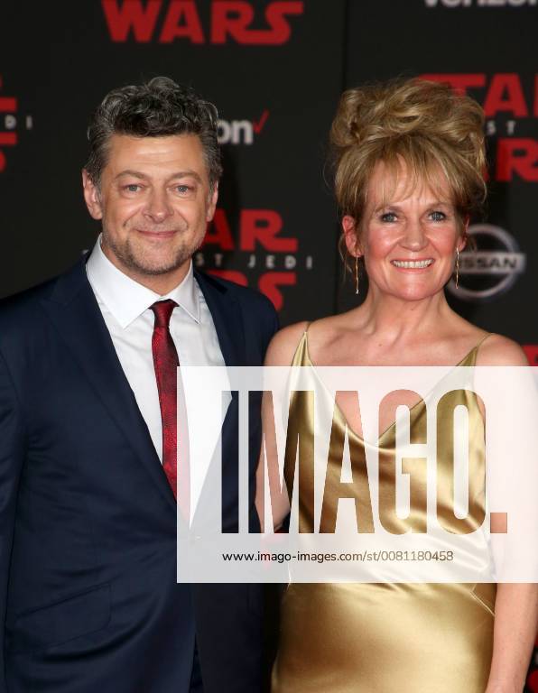 LOS ANGELES, CA - DECEMBER 9: Andy Serkis, Lorraine Ashbourne, at Premiere Of Disney Pictures And Lucasfilm s Star Wars: The Last Jedi at Shrine Auditorium in Los Angeles, California on December 9, 2017.