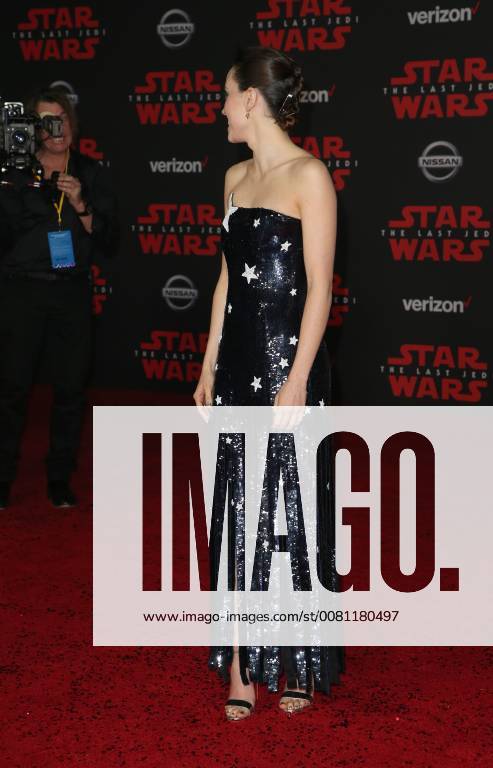 LOS ANGELES, CA - DECEMBER 9: Daisy Ridley, at Premiere Of Disney Pictures And Lucasfilm s Star Wars: The Last Jedi at Shrine Auditorium in Los Angeles, California on December 9, 2017.