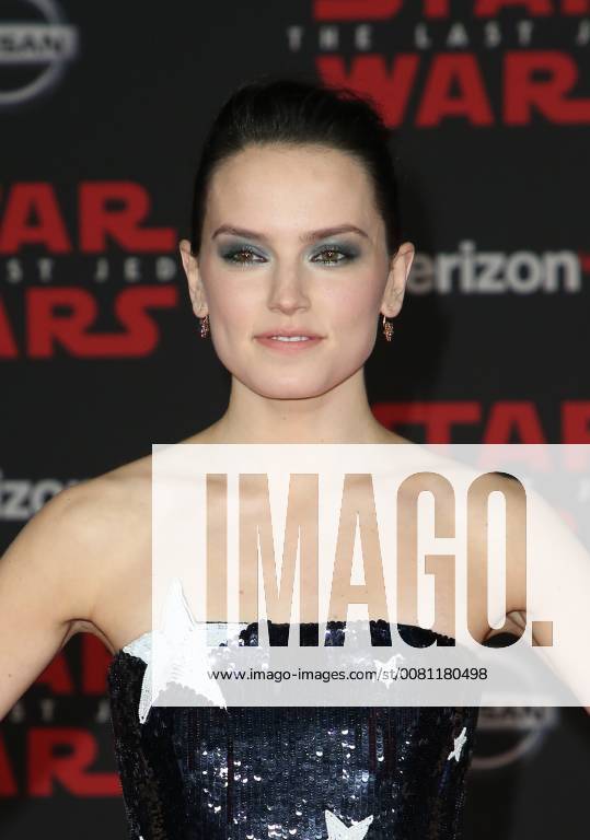 LOS ANGELES, CA - DECEMBER 9: Daisy Ridley, at Premiere Of Disney Pictures And Lucasfilm s Star Wars: The Last Jedi at Shrine Auditorium in Los Angeles, California on December 9, 2017.