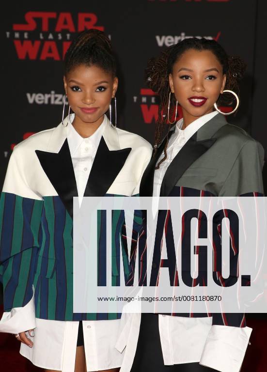 LOS ANGELES, CA - DECEMBER 9: Halle Bailey, Chloe Bailey, at Premiere Of Disney Pictures And Lucasfilm s Star Wars: The Last Jedi at Shrine Auditorium in Los Angeles, California on December 9, 2017.
