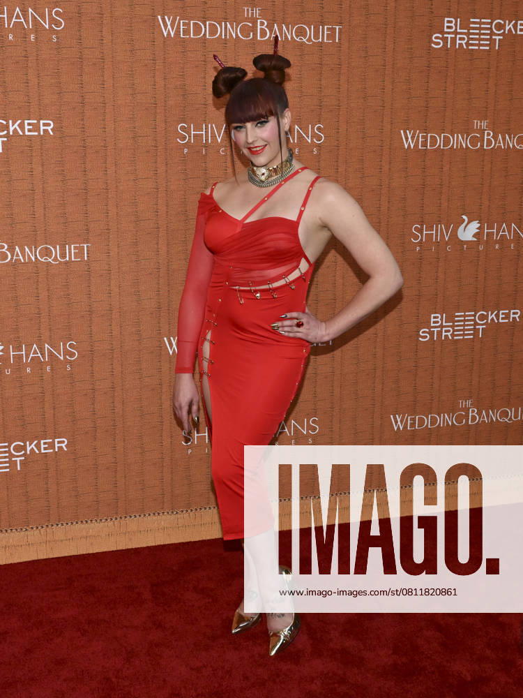 Laganja Estanja attends The Wedding Banquet Los Angeles Premiere. Los Angeles USA - ZUMAb173 20250414_aap_b173_119