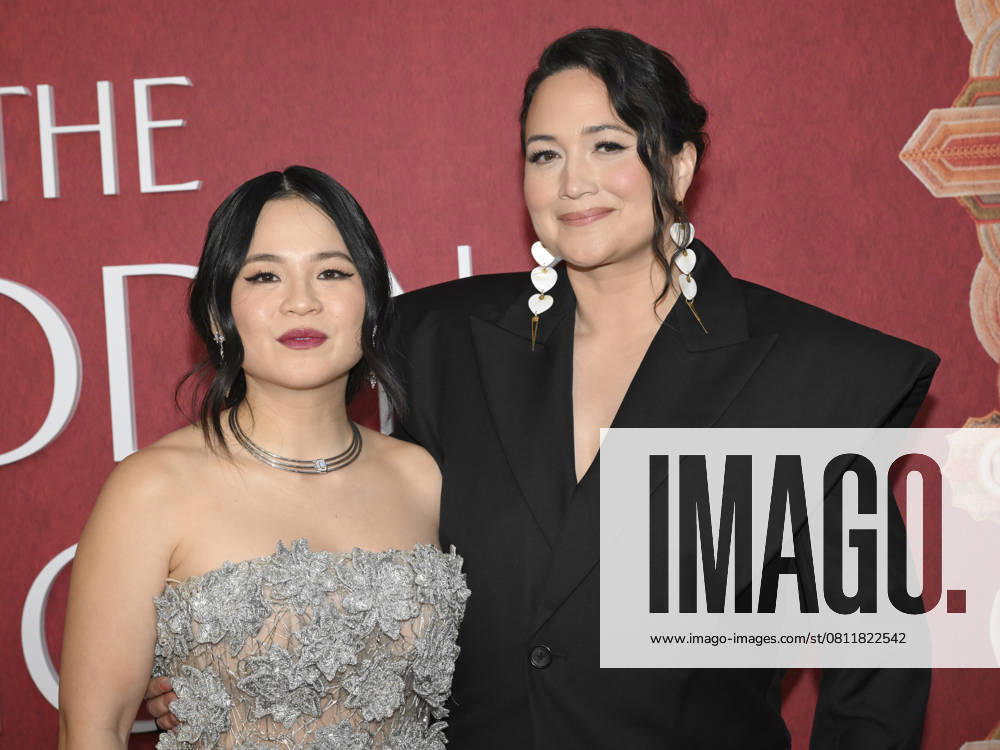 Kelly Marie Tran and Lily Gladstone attends The Wedding Banquet Los Angeles Premiere. Los Angeles USA - ZUMAb173 20250414_aap_b173_157