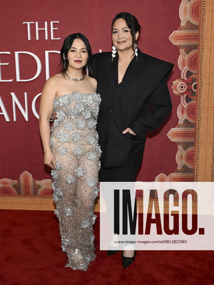 Kelly Marie Tran and Lily Gladstone attends The Wedding Banquet Los Angeles Premiere. Los Angeles USA - ZUMAb173 20250414_aap_b173_159