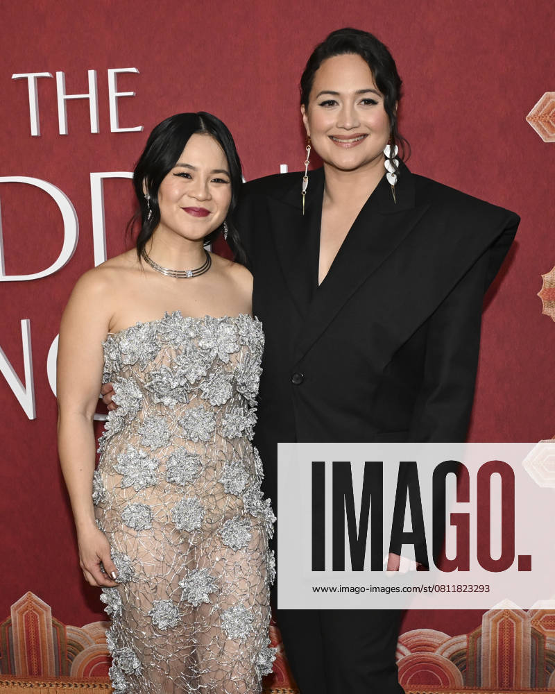 Kelly Marie Tran and Lily Gladstone attends The Wedding Banquet Los Angeles Premiere. Los Angeles USA - ZUMAb173 20250414_aap_b173_165