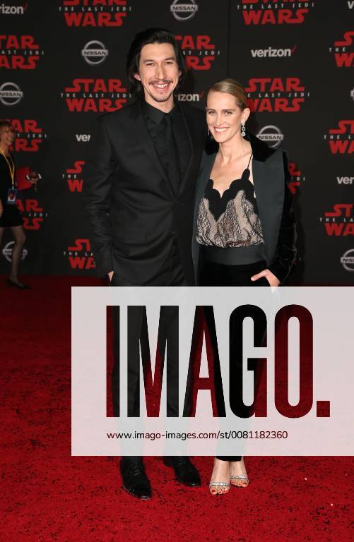 LOS ANGELES, CA - DECEMBER 9: Adam Driver, Joanne Tucker, at Premiere Of Disney Pictures And Lucasfilm s Star Wars: The Last Jedi at Shrine Auditorium in Los Angeles, California on December 9, 2017.
