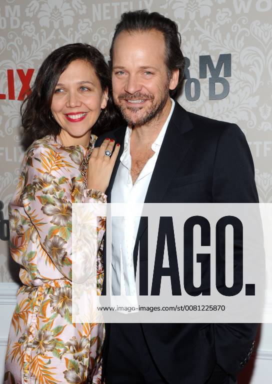 NEW YORK, NY - DECEMBER 12: Maggie Gyllenhaal and Peter Sarsgaard attend the Wormwood New York premiere at The Campbell on December 12, 2017 in New York City.