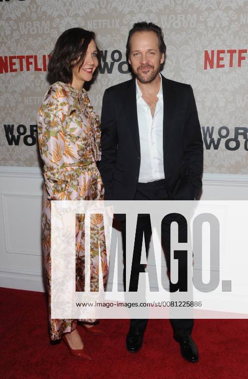 NEW YORK, NY - DECEMBER 12: Maggie Gyllenhaal and Peter Sarsgaard attend the Wormwood New York premiere at The Campbell on December 12, 2017 in New York City.