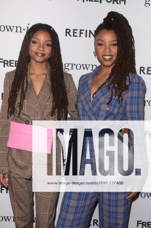 HOLLYWOOD, CA - DECEMBER 13: Halle Bailey, Chloe Bailey at the Grown-ish Premiere at Lure Nightclub in Hollywood, California on December 13, 2017.