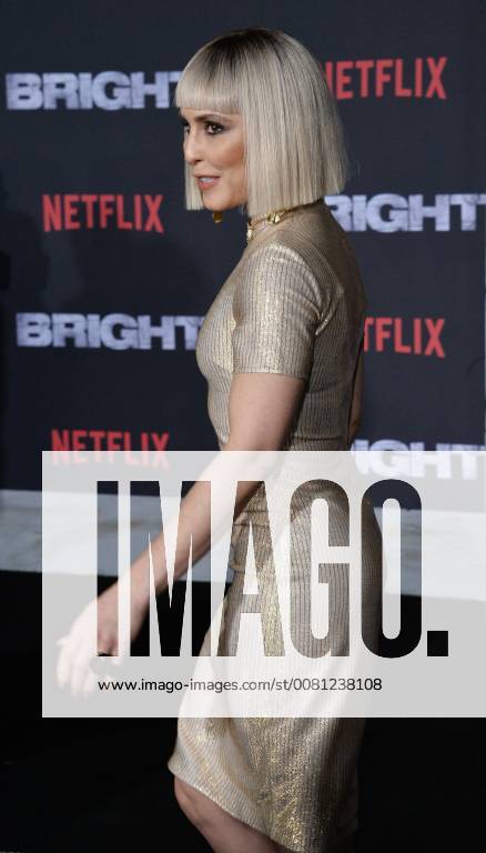 Cast member Noomi Rapace attends the premiere of the sci-fi motion picture thriller Bright at the Regency Village Theatre in the Westwood section of Los Angeles on December 13, 2017. Storyline: Set in a world where mystical creatures live side by side with humans. A human cop is forced to work with an Orc to find a weapon everyone is prepared to kill for. LAP2017121385 JIMxRUYMEN