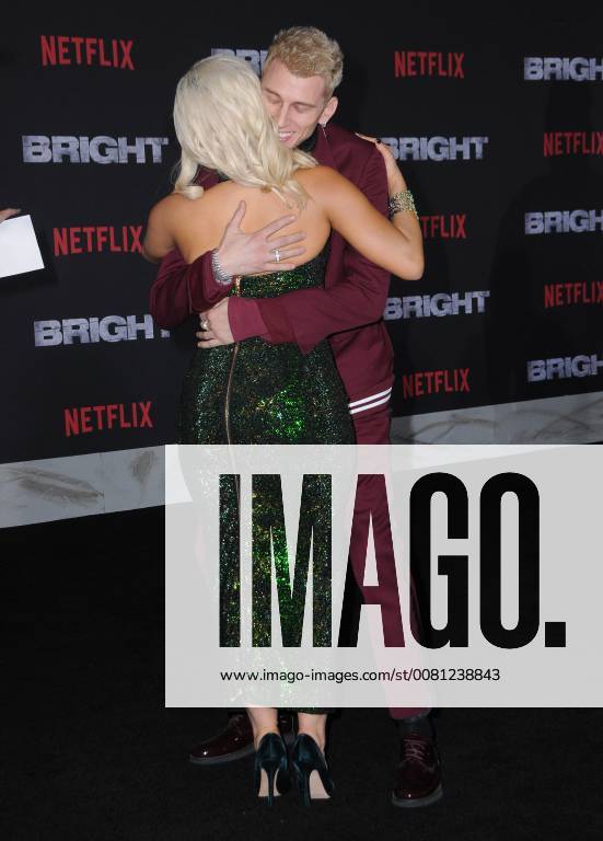 Westwood, CA, U.S. - 13 December 2017 - Westwood, California - Bebe Rexha, Machine Gun Kelly. Netflix s Bright Los Angeles Premiere held at Regency Village Theatre in Westwood. Photo Credit: AdMedia Westwood U.S. - ZUMAa123 20171213_zaa_a123_252