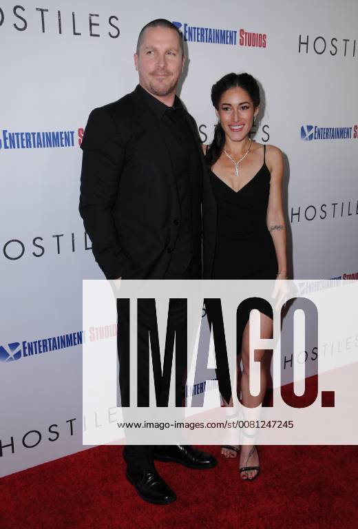 Beverly Hills, CA, U.S. - 14 December 2017 - Beverly Hills, California - Christian Bale, Q orianka Kilcher. Hostiles Los Angeles Premiere held at Samuel Goldwyn Theater in Beverly Hills. Photo Credit: AdMedia Beverly Hills U.S. - ZUMAa123 20171214_zaa_a123_009