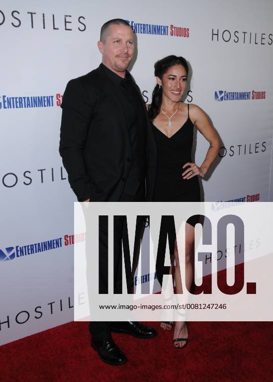Beverly Hills, CA, U.S. - 14 December 2017 - Beverly Hills, California - Christian Bale, Q orianka Kilcher. Hostiles Los Angeles Premiere held at Samuel Goldwyn Theater in Beverly Hills. Photo Credit: AdMedia Beverly Hills U.S. - ZUMAa123 20171214_zaa_a123_010