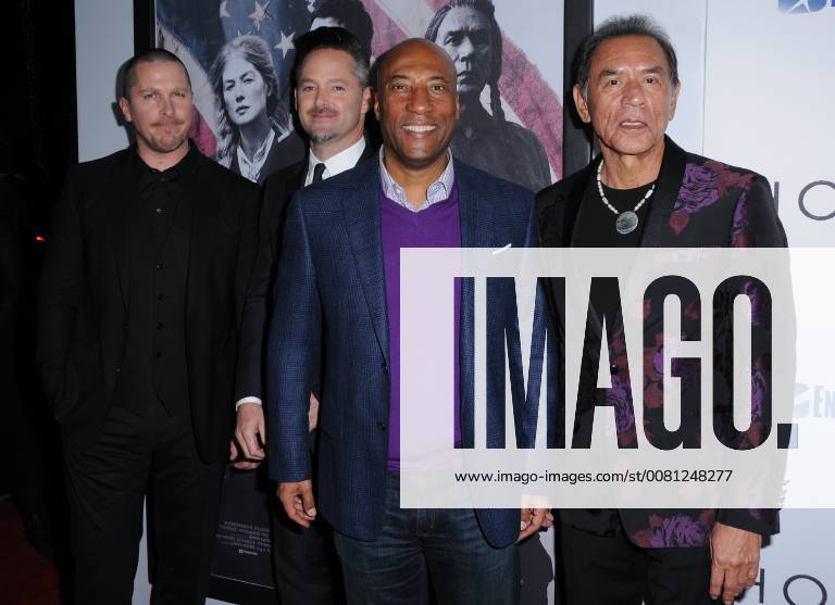 Beverly Hills, CA, U.S. - 14 December 2017 - Beverly Hills, California - Christian Bale, Scott Cooper, Byron Allen, Wes Studi. Hostiles Los Angeles Premiere held at Samuel Goldwyn Theater in Beverly Hills. Photo Credit: AdMedia Beverly Hills U.S. - ZUMAa123 20171214_zaa_a123_086