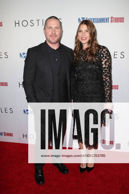 Christian Bale and his wife Sibi Blazic at the Hostiles Film Premiere on 14 12 2017 in Beverly Hills Los Angeles Hostiles movie premiere in Los Angeles 2017