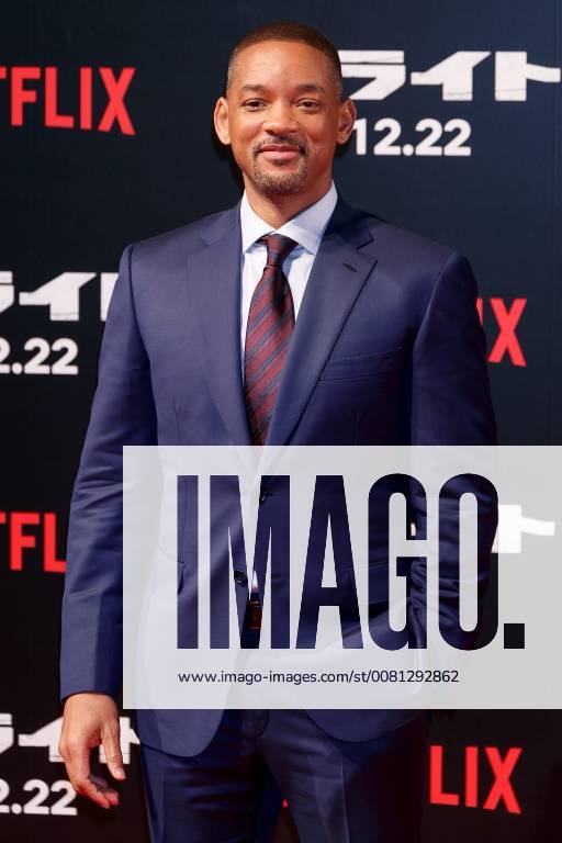 Will Smith poses for the cameras during the Japan premiere for his movie Bright on December 19, 2017, Tokyo, Japan. Smith, alongside actress Noomi Rapace, Joel Edgerton and director David Ayer, received a warm welcome from the Japanese fans at the event. The film will be released globally on Netflix on December 22. (gxta_brightjp004)